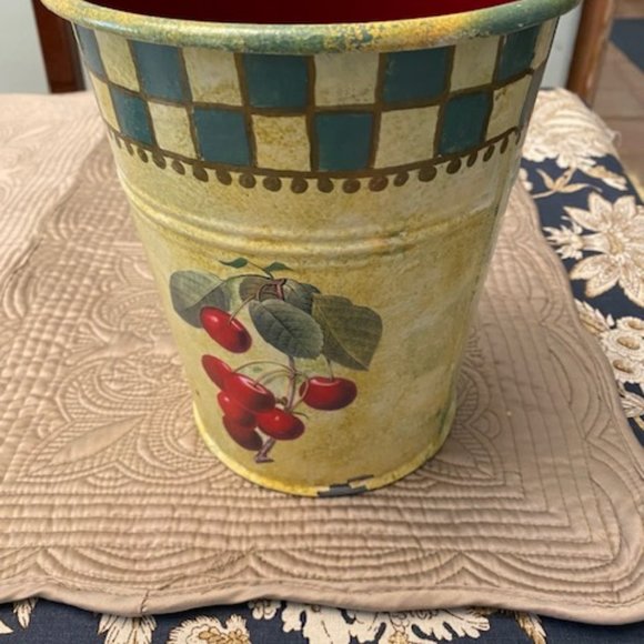 Accents Vintage Decoupage Wastebasketplant Pot 25 Poshmark